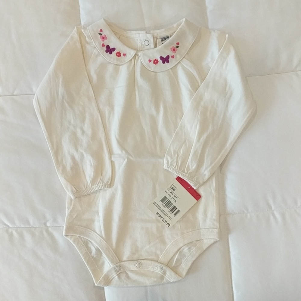 NWT Osh Kosh B'Gosh Embroidered Collar Onesie